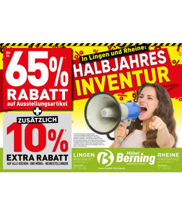 Halbjahres Inventurverkauf - Lingen & Rheine
