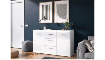 Sideboard 2 Türen + 3 SBK, GW-Adana 3580-84 Weiss